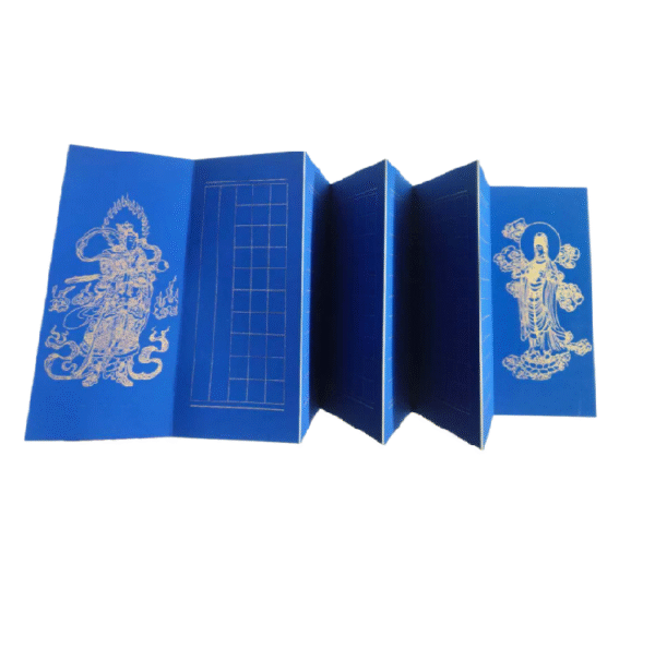 30*15cm Xuan Paper Booklet Heart Sutra Paper Shakyo Paper Brochure camphor wood box gift sets