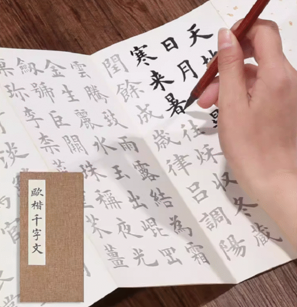 004 Chinese Calligraphy Writing Copying Booklet Artwork for < Qian Zi Wen> < The Thousands Chinese Character Classic >