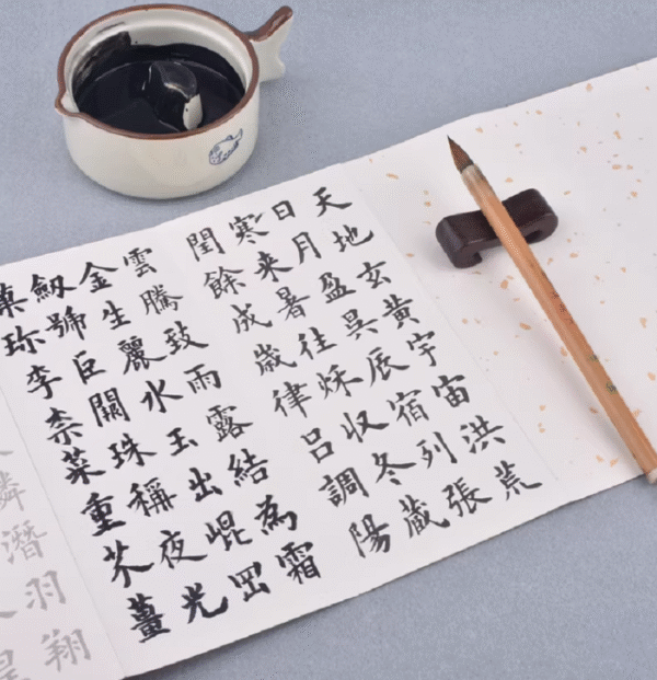 005 Chinese Calligraphy Writing Copying Booklet Artwork for < Qian Zi Wen> < The Thousands Chinese Character Classic >