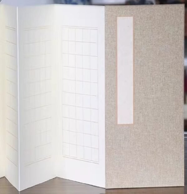 30*15cm Xuan Paper Folding Book  for writing< Qian Zi Wen>of A Thousand Chinese Four -Character Idiom Article