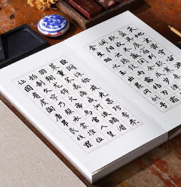 30*15cm Xuan Paper Folding Book  for writing< Qian Zi Wen>of A Thousand Chinese Four -Character Idiom Article