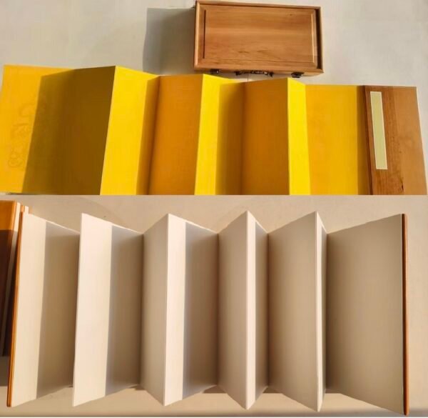 30*15cm Xuan Paper Booklet Heart Sutra Paper Shakyo Paper Brochure camphor wood box gift sets