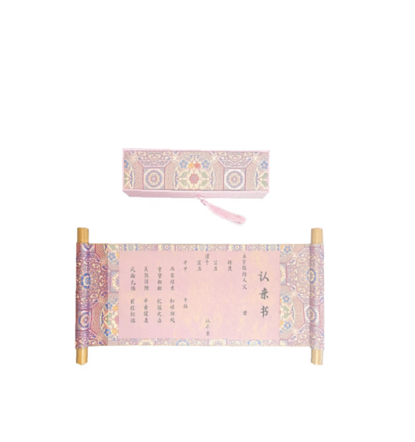 Xuan Paper Purple Color Art Crafts  Articrafts hand Scroll Box Set for Writing Chinese Calligraphy Paternity Book, Master's Letter etc.