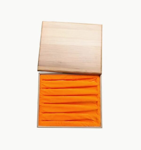 10 inch Xuan Paper  Folding Fan 6pcs/set for Painting Calligraphy Camphor Wood Box Sets Creative Cultural Souvenirs Gift Set