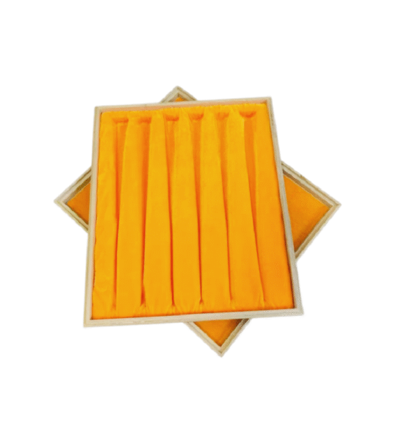 10 inch Xuan Paper  Folding Fan 6pcs/set for Painting Calligraphy Camphor Wood Box Sets Creative Cultural Souvenirs Gift Set