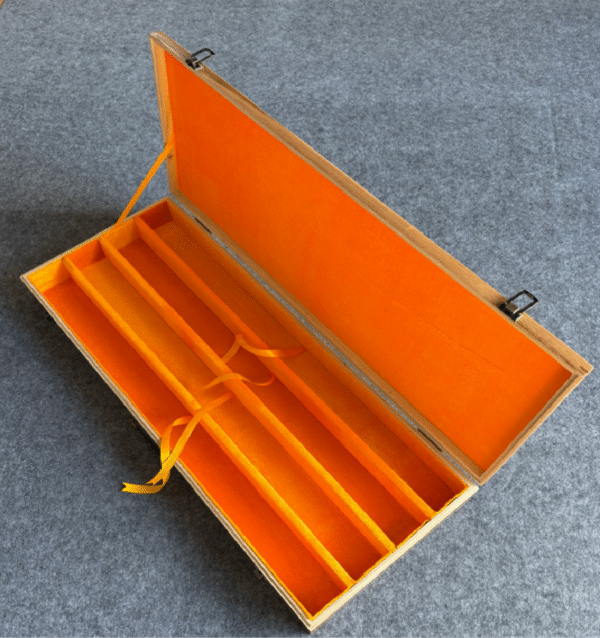 4 Pcs Xuan Paper Mounted Hand Scrolls for Chinese Hanji Shodo Painting Calligraphy Camphor Wood Box