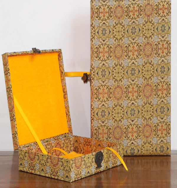 A4 29.7*21cm Xuan Paper Wood Frame Song Brocade Box Sets.