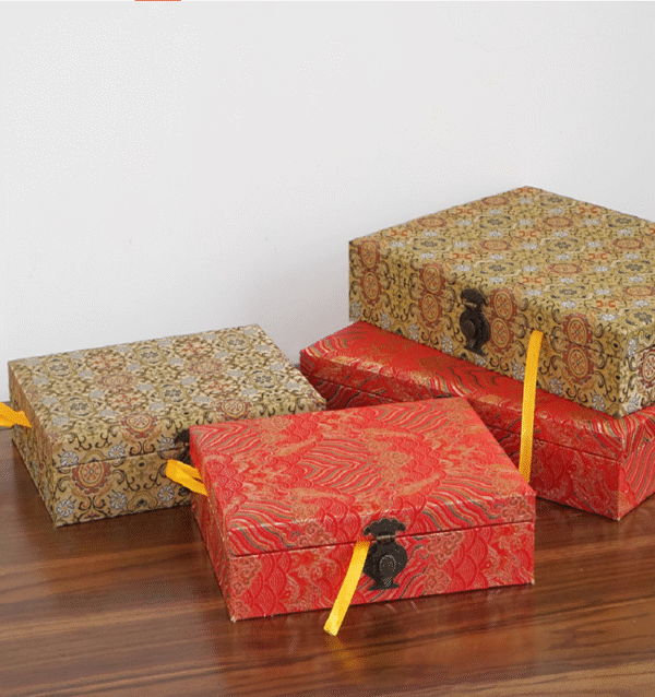 A4 29.7*21cm Xuan Paper Wood Frame Song Brocade Box Sets.