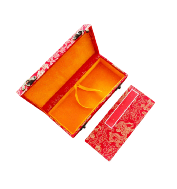 20.5*8.5*3.5cm Xuan Paper Booklet  for Marriage Certificate Book Min Song  Brocade Box Craft Artworks Package Case
