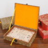 A4 29.7*21cm Xuan Paper Wood Frame Song Brocade Box Sets.