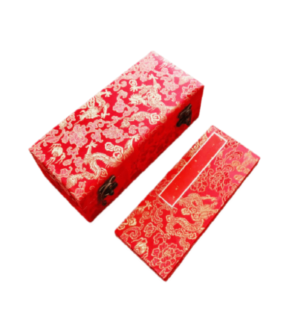 20.5*8.5*3.5cm Xuan Paper Booklet  for Marriage Certificate Book Min Song  Brocade Box Craft Artworks Package Case