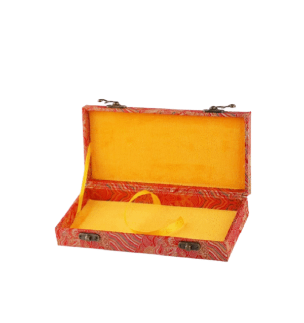 20.5*8.5*3.5cm Xuan Paper Booklet  for Marriage Certificate Book Min Song  Brocade Box Craft Artworks Package Case