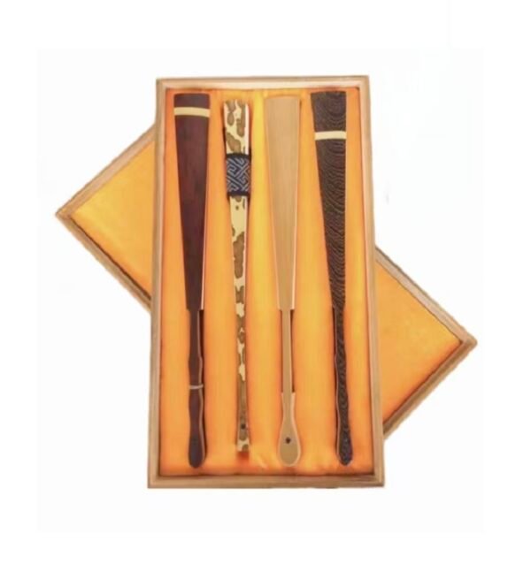 10 Inch Xuan Paper Folding Fan  1 2 3 4 5 pcs/Set Camphor wood box