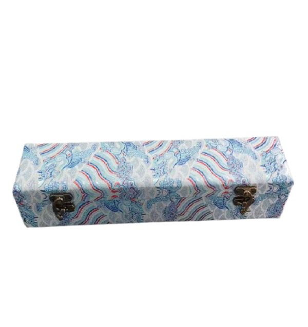 Xuan Paper Hand Scroll  100*34cm Song Brocade Box Pink  Cerulean Color Gift Necklaces Box