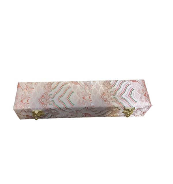Xuan Paper Hand Scroll  100*34cm Song Brocade Box Pink  Cerulean Color Gift Necklaces Box