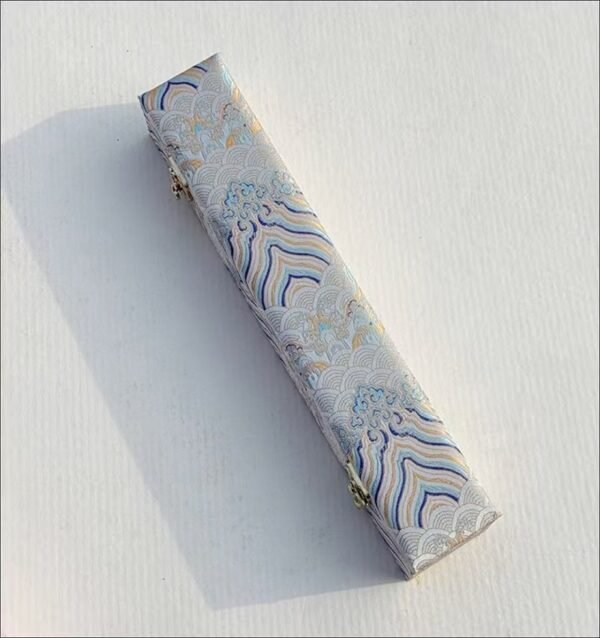 Xuan Paper Hand Scroll  100*34cm Song Brocade Box Pink  Cerulean Color Gift Necklaces Box