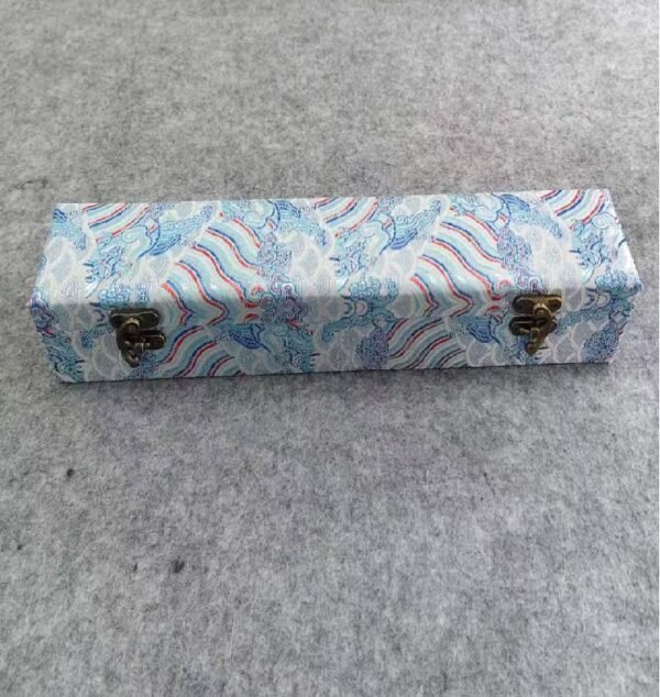 Xuan Paper Hand Scroll  100*34cm Song Brocade Box Pink  Cerulean Color Gift Necklaces Box