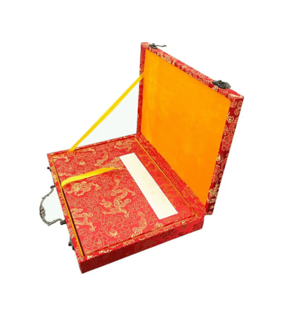 Articraft  Xuan paper Fine linen Dragon silk song brocade package gift box