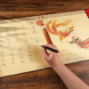 Tracing Copying  Phoenix Seeking A Mate Chinese Letter Pursuing love proposing marriage Copying calligraphy on Xuan paper hand scroll Brocade Box Sets