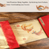 Tracing Copying  Phoenix Seeking A Mate Chinese Letter Pursuing love proposing marriage Copying calligraphy on Xuan paper hand scroll Brocade Box Sets