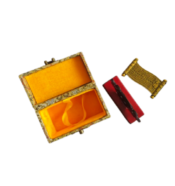 Student Lucky Mascot of Top Rank Exam by Golden List Ode.Seven-Star Protection, Golden List Title  Bracket and  Song Brocade Box Set