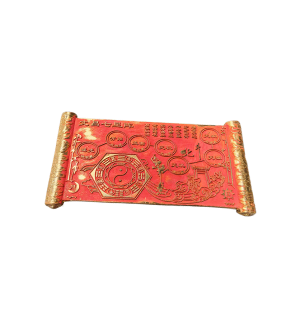 Student Lucky Mascot of Top Rank Exam by Golden List Ode.Seven-Star Protection, Golden List Title Vermilion  Red Color  Crafts