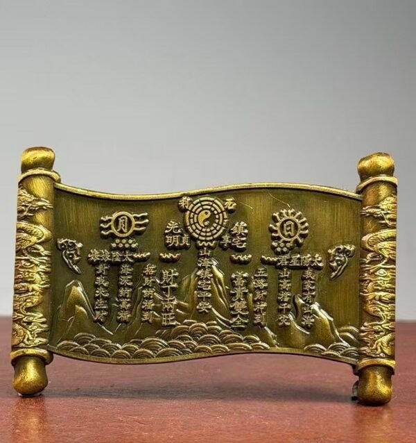 Home Town Hall Artifact Copper Scroll Crafts Heavenly Official Blessings HandiCrafts