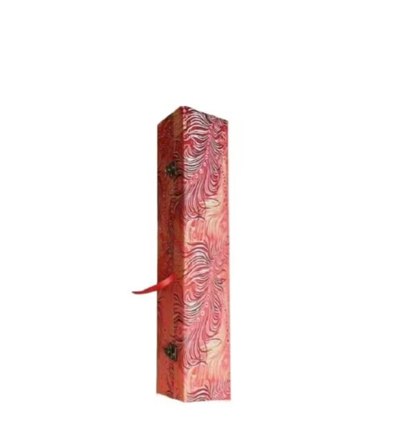 Xuan Paper Hand Scroll  Red Phoenix Tail Song Brocade Box Luxury Jewelry Samite Box Customed