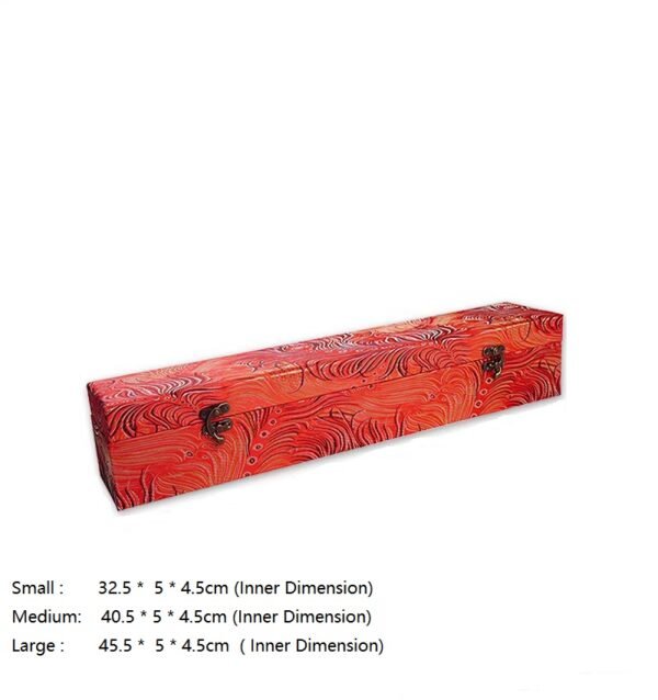 Xuan Paper Hand Scroll  Red Phoenix Tail Song Brocade Box Luxury Jewelry Samite Box Customed