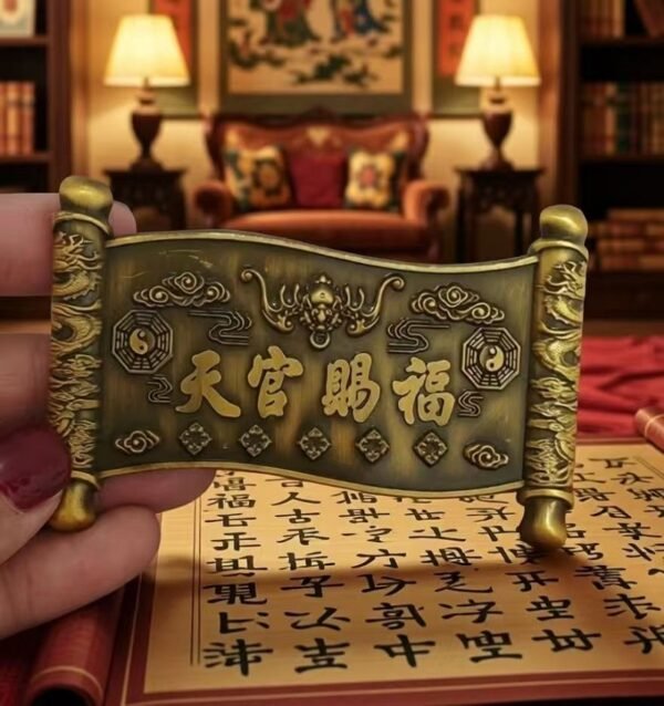 Home Town Hall Artifact Copper Scroll Crafts Heavenly Official Blessings HandiCrafts