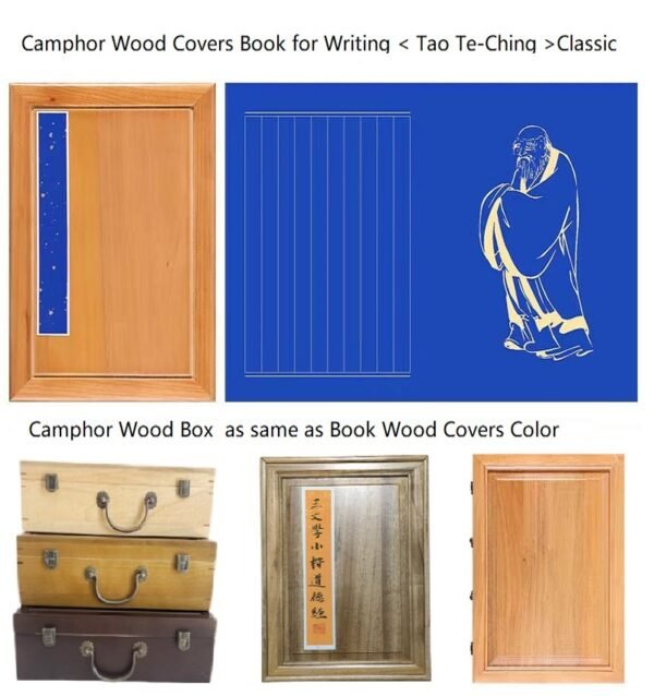  Xuan Paper Art Paper  Calligraphy Paper Folding Book  Camphor Wood  Box Set for writing  Daoism Classic  <  Tao Te Ching   > -Lao Tzu 