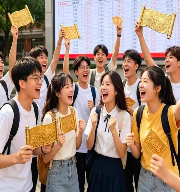Student Lucky Mascot of Top Rank Exam by Golden List Ode.Seven-Star Protection, Golden List Title  Bracket and  Song Brocade Box Set