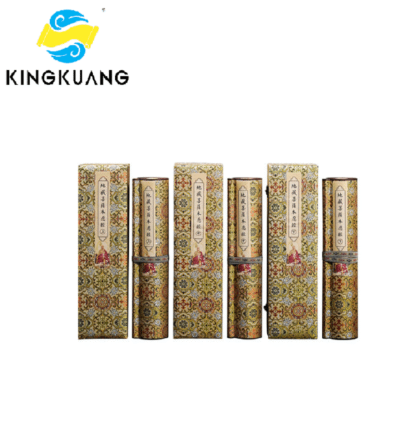 Xuan Chinese Paper Art Paper Calligraphy Hand Scroll Brocade Box Set for  Copying Writing of < The Sutra of the Past Vows of Earth Store Bodhisattva >