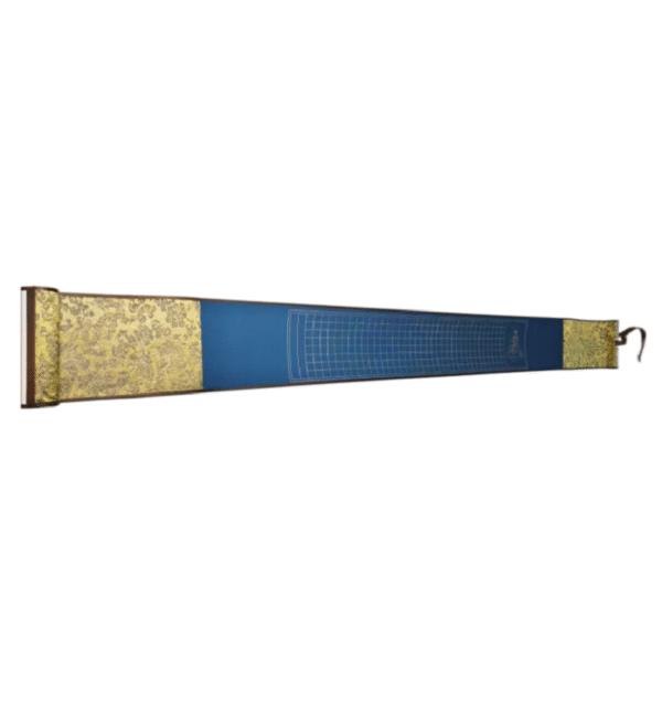 Buddhism Yellow  Eternal Blue Xuan Paper Calligraphy Paper Hand Scroll Song Brocade Samite Box Set of Writing The Heart of Sutra