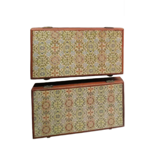 32*16*4.5cm Xuan Paper Folding Book Rectangle Song Brocade Faces Rosewood Solid Wood Package  Silk Necklace Gift  Jewerly Storage Box