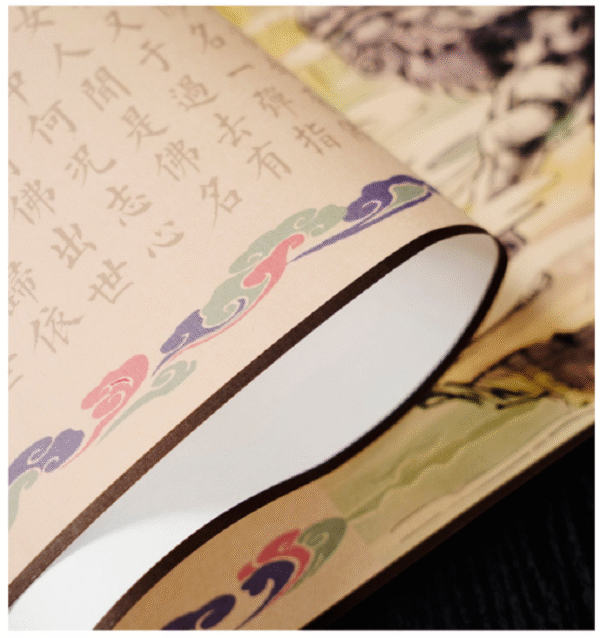 Xuan Chinese Paper Art Paper Calligraphy Hand Scroll Brocade Box Set for  Copying Writing of < The Sutra of the Past Vows of Earth Store Bodhisattva >