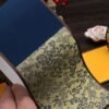 Buddhism Yellow  Eternal Blue Xuan Paper Calligraphy Paper Hand Scroll Song Brocade Samite Box Set of Writing The Heart of Sutra