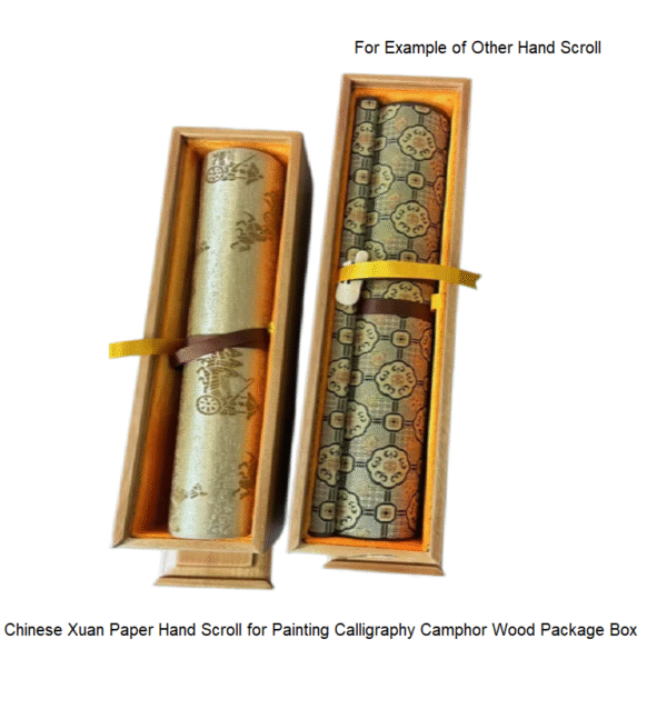 Xuan Paper Calligraphy Paper Hand Scroll Song Brocade Box Set for Writing < Tao Te Ching>  < The Diamond of Sutra >