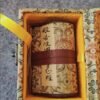 Buddhism Yellow  Eternal Blue Xuan Paper Calligraphy Paper Hand Scroll Song Brocade Samite Box Set of Writing The Heart of Sutra
