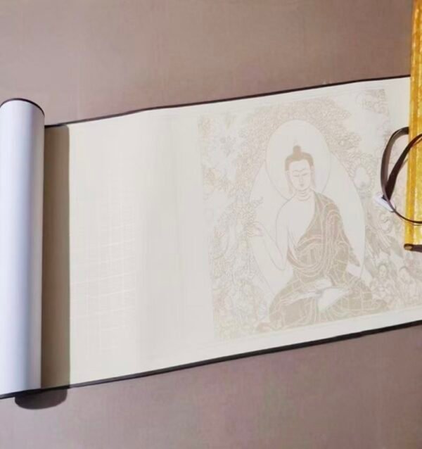 Xuan Paper Calligraphy Paper Hand Scroll Song Brocade Box Set for Writing < Tao Te Ching>  < The Diamond of Sutra >