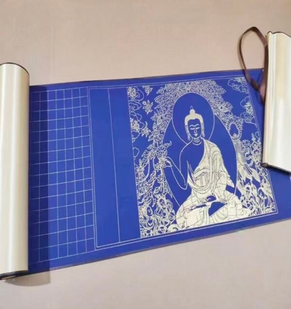 Xuan Paper Calligraphy Paper Hand Scroll Song Brocade Box Set for Writing < Tao Te Ching>  < The Diamond of Sutra >