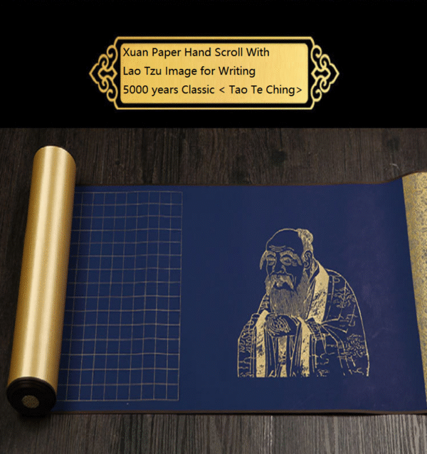 Xuan Paper Calligraphy Paper Hand Scroll Song Brocade Box Set for Writing  < Tao Te Ching> <The Diamond Of Sutra > .