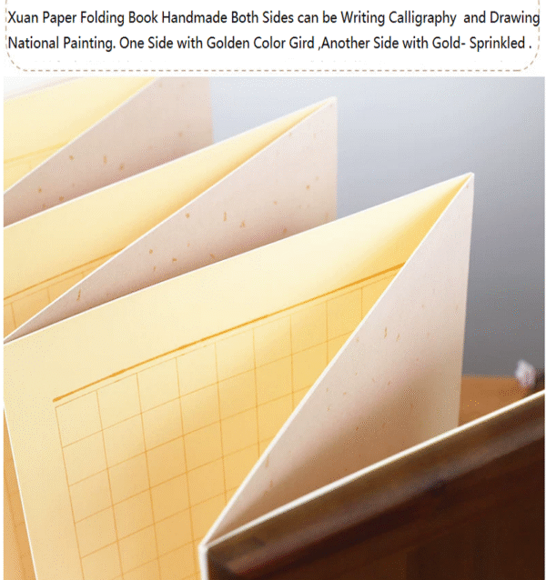Xuan Paper  Calligraphy Paper Folding Book  Simple  MDF Song Brocade  Box Set Gift for Writing Daoism Classic  <  Tao Te Ching   > -Lao Tzu or < The Diamond Sutra > 