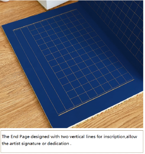 Xuan Paper  Calligraphy Paper Folding Book  Simple  MDF Song Brocade  Box Set Gift for Writing Daoism Classic  <  Tao Te Ching   > -Lao Tzu or < The Diamond Sutra > 