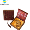 Chinese Solid Wood Sandalwood Massage Comb Gift Elegant Brocade Box Set