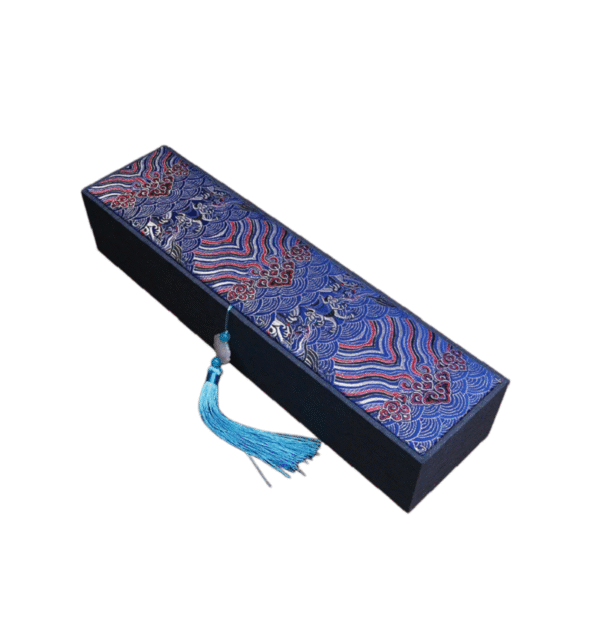 Xuan Paper Hand Scroll Copying Chinese Daoism Classic Longevity Article 《 ZUO WANG LUN 》Tang Dynasty Song Brocade Box