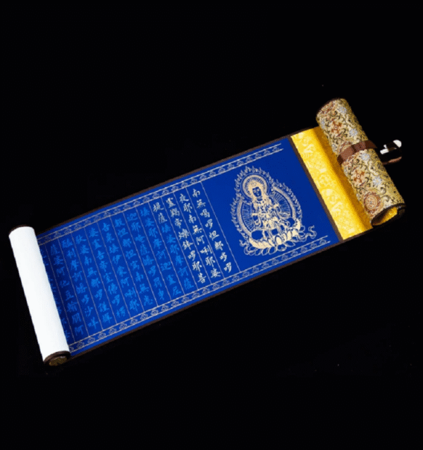 001 The Great Compassion Mantra Xuan Paper Copying Scroll Shakyo Song Brocade Box Set Calligraphy Tracing Artwork