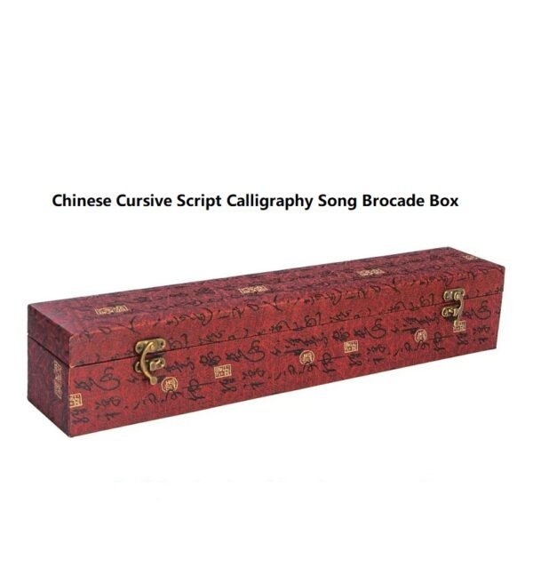 001 Xuan Paper Hand Scroll for Painting Calligraphy Artwork Cursive Script Calligraphy Song Brocade Fabric Necklace Gift Box