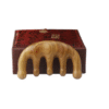 Chinese Solid Wood Sandalwood Massage Comb Gift Elegant Brocade Box Set