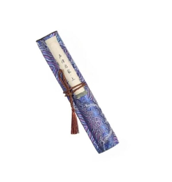 Xuan Paper Hand Scroll Copying  Phonetic Rhyme and Musical Rhythm  Article 《 Sheng Lv Qi Meng 》by Che Wan Yu  in Qing  Dynasty  Song Brocade Box 